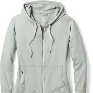 Vuori halo performance zip hoodie - sage green